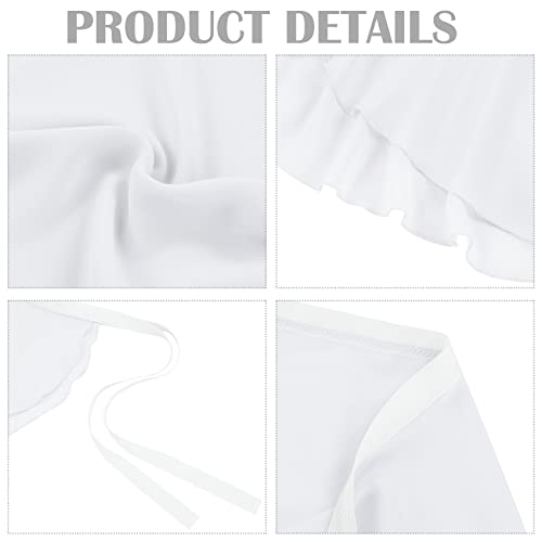 Girls Ballet Wrap Skirt - Pull-on Dance Skirt for Toddlers - White, X-Large
