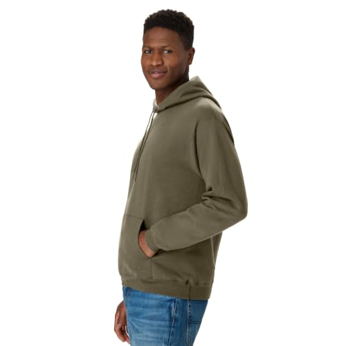 X-Large Hanes EcoSmart Fleece Hoodie for Men & Women - Green, Midweight