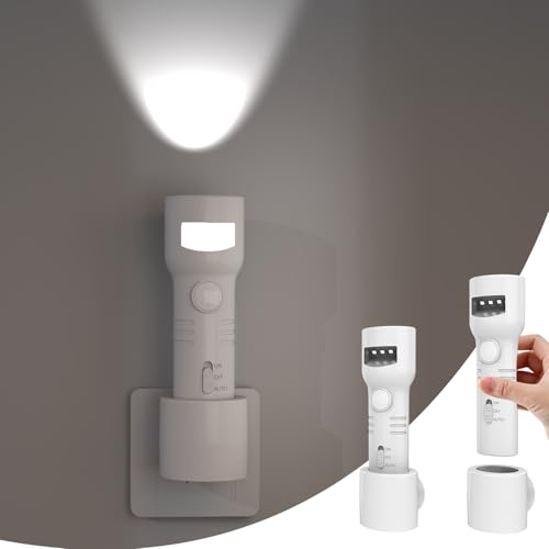 BZHKU Plug-in Emergency Flashlight with Motion Sensor Night Light