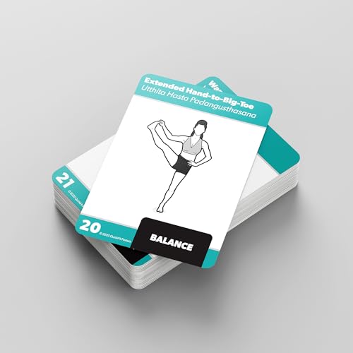Yoga Pose Exercise Cards with 50+ Positions - 2.5" x 3.5"