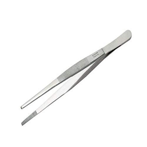 Stainless Steel Thumb Tweezers with Serrated Jaws - 5.5 Inch