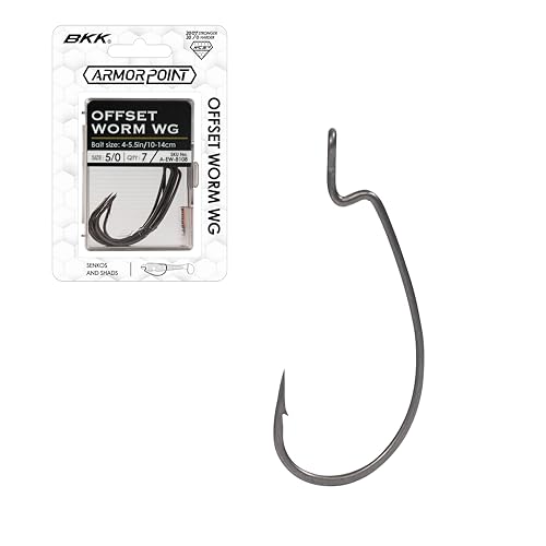 4/0 BKK Offset Worm Bass Hooks - 25% Stronger HCS Wire