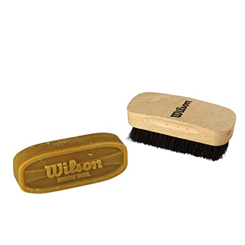 Football Prep Kit with Wax Bar and Brush for Leather Balls