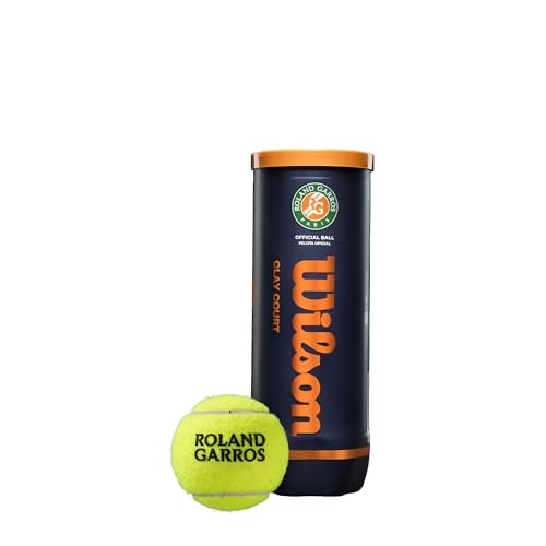 Clay Tennis Balls - Wilson Roland Garros 3 Ball Can - Yellow