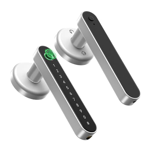 IRONZON Fingerprint Door Lock Biometric Door Lock for Home Hotel Office Apartment Bedroom Silver