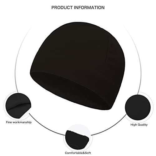 Warm Fleece Beanie Hat - Tactical Watch Cap for Youth & Men - Black