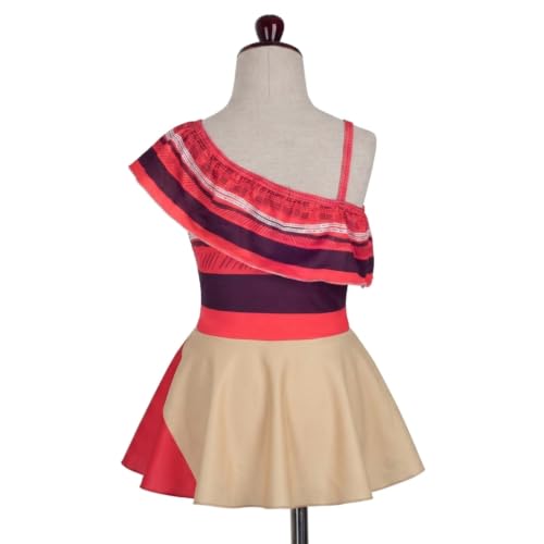 Dressy Daisy Girls One-Shoulder Ruffle Swimsuit with Accessories, Multicoloured 3-4T