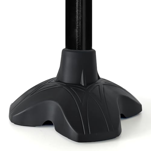 BeneCane Quad Base Cane Tip - Self-Standing Rubber Replacement for Walking Cane
