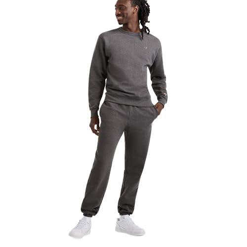 Men's Fleece Sweatpants with Cinched Bottom - Medium / Granite Heather