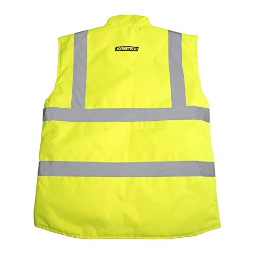 JORESTECH High Visibility Reversible Insulated Safety Vest with ANSI Compliant Reflective Tape Bodywarmer