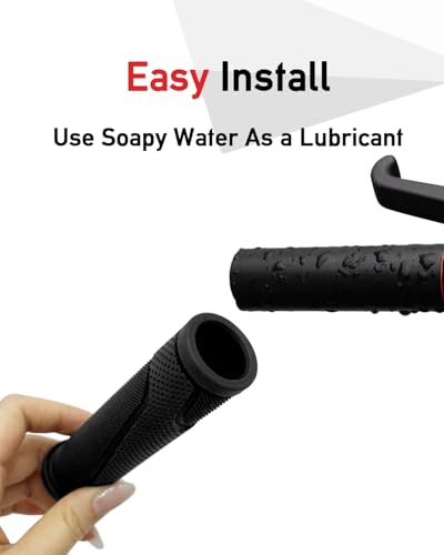 Ergonomic Rubber Bike Handlebar Grips - Non-Slip MTB & BMX - Standard