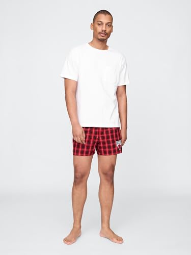 NBA Men's Pull-On Sleepwear Boxers - Medium / Chicago Bulls Modern Red