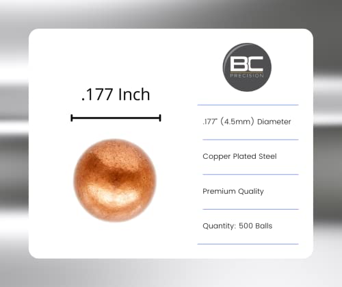 Precision Steel BBs .177 Cal, Copper-Plated - 500 Count