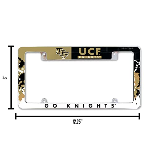 12" x 6" Chrome License Plate Frame - Central Florida Knights