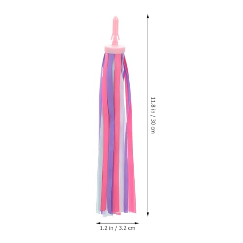 Bicycle Handlebar Streamers - Pink & Purple Polyester Ribbons