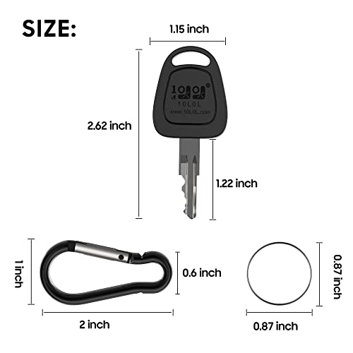 Golf Cart Ignition Keys for EZGO 1976-Up - Black 1 Pack