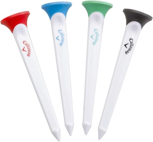 Golf Tees - Callaway Par Tee Plastic Golf Tees 4 Pack Assorted