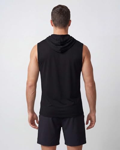 Real Essentials 3 Pack Men's Dry Fit Tank Top Hoodie Sleeveless Workout Shirts XX-Large