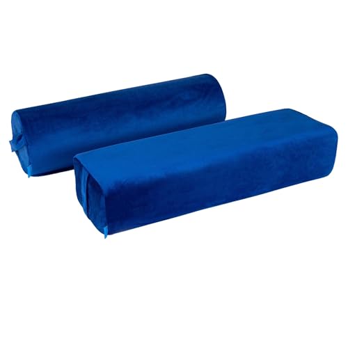 Yoga Bolster Pillow Set - Rectangular & Cylinder, Blue