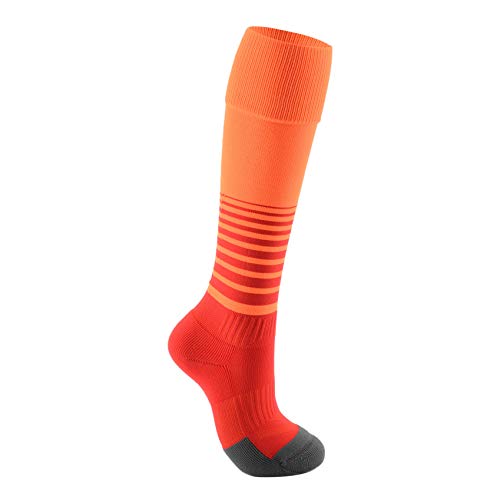 Boys Cushioned Knee-High Athletic Soccer Socks - Small Orange