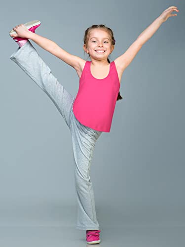 Girls Dance Tank Top - 3 Pack Sleeveless Crop Tops for Kids