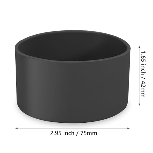 Silicone Water Bottle Boot - 2 Pcs 3 Inch Black