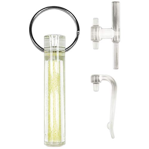 Glow-in-the-Dark Keychain - 2” Rechargeable UV Mini - Clear