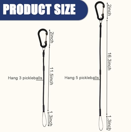 Ajqxh 2-Pack Pickleball Cable Holder Black - Easy Storage & Quick Access