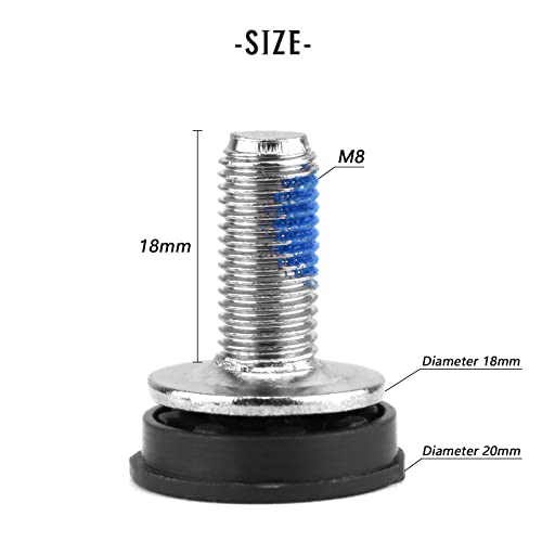 8mm Bike Hex Crank Arm Fixing Bolt Screw Set with Caps