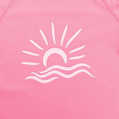 Kids Long Sleeve Rash Guard Swimsuit UPF 50+ - 4-5T Peach