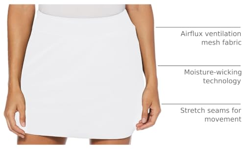 Women's 16" Airflux Golf Skort with Tummy Control - X-Small Bright White