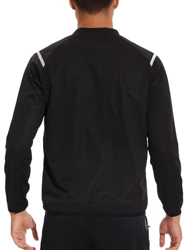 Men's Sauna Jacket Long Sleeve Sweatshirt for Workout & Fitness