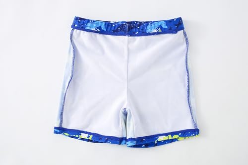 Toddler Boys Shark Swimsuit Set - Quick Dry Rashguard & Trunks 3-4T