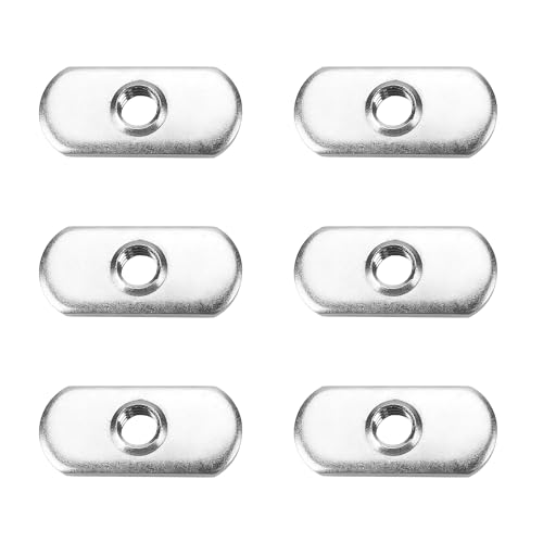 Kayak Track Nuts - 1/2 Inch T Nut for T Track/Rail, 6 Pack