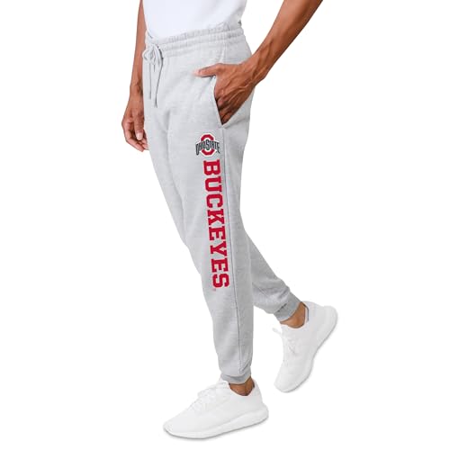 NCAA Men's Game Day Jogger Sweatpants - Ohio State Buckeyes, Large, Heather Gray