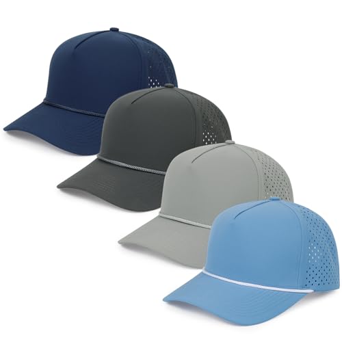 HH HOFNEN Quick Dry Blue/Navy/Dark Gray Baseball & Trucker Snapback Hat for Men Women - Listing #4