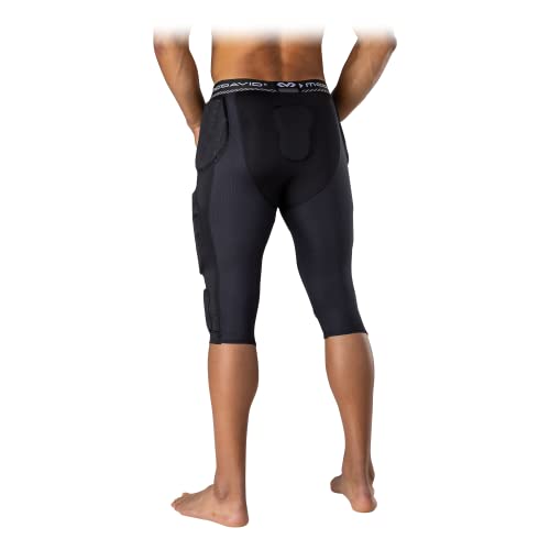 McDavid Men's Football 7-Pad Compression Tights Black Large Protection