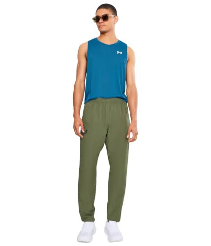 Under Armour Rival Woven Windbreaker Pants X-Large Marine Od Green Black Men’s