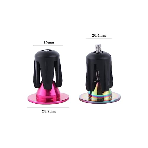 Aluminum Bicycle Handlebar End Caps - Rose Red