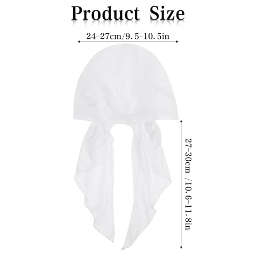Chemo Headwear for Women - Soft Cotton Pre-Tied Scarf, White