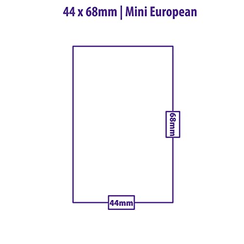 Mini European Board Game Card Sleeves - 44mm x 68mm - 100 Count