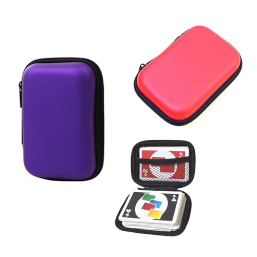 2-Pack Playing Card Cases - Waterproof Travel Storage for UNO Cards
