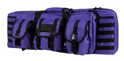 Double Carbine Case - 36 inch - Black with Purple Trim