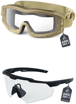 Skiennix Airsoft Goggles - Anti-Fog Shooting Glasses for Clear Vision | Durable & Lightweight Design
