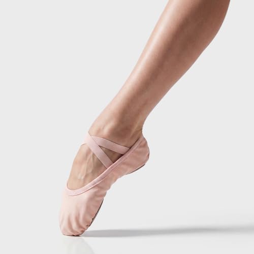 Stelle Ballet Shoes Canvas Ballet Slippers for Women & Girls - Pink, Size 8