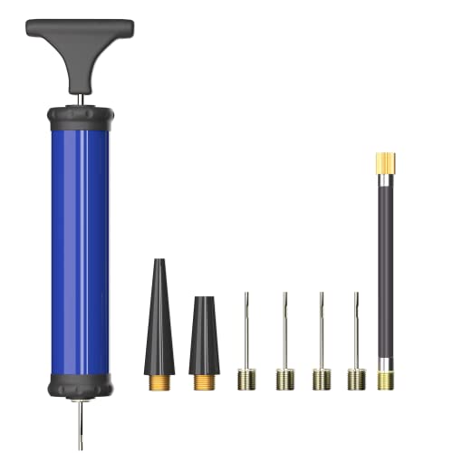 Portable Ball Pump with 4 Needles & Nozzles for Sports Balls