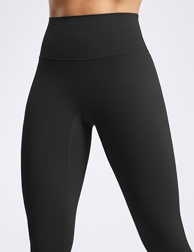 POSHDIVAH Creamluxe No Front Seam Yoga Leggings 25in Black Medium