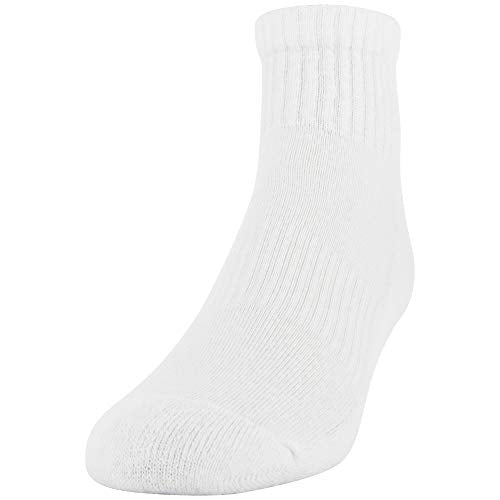 Gildan Men's Active Cotton Ankle Socks 10-Pack White Shoe Size 6-12