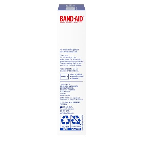 Extra Large Heavy-Duty Fabric Adhesive Bandages - Tough Strips, 10 Count