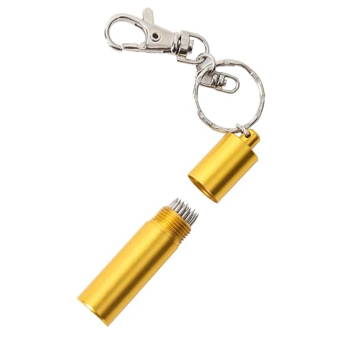 Pool Cue Tip Tool with Keychain - Scuffer, Shaper, Aerator